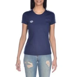 Tee-Shirt Arena Team Manches Courtes Femme Navy 1225701 -Funky Trunks Soldes 001225 701 w t shirt team 005 f o
