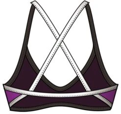 Haut De Maillot De Bain Femme Diana Twin Brassière Violet -Funky Trunks Soldes 3104010804bck