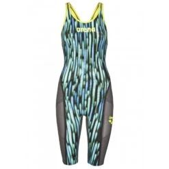 Combinaison De Natation Femme Arena Carbon Ultra Edition 2018 Dos Ouvert Blue Drops Fluo/ Yellow -Funky Trunks Soldes arena