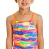 Maillot De Bain Funkita Enfant Fille Hot Wash Multicolore -Funky Trunks Soldes fg01t hot wash 02 32