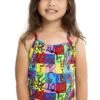 Maillot De Bain Funkita Enfant Fille Slippery Snakes Multicolore -Funky Trunks Soldes fg01t slippery snakes s1