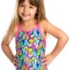 Maillot De Bain Funkita Enfant Fille Bang Bang Budgie Multicolore -Funky Trunks Soldes fg01t bang bang budgie 029