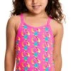 Maillot De Bain Funkita Enfant Fille Cray Cray Rose -Funky Trunks Soldes fg01t cray cray 06