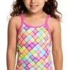 Maillot De Bain Funkita Enfant Fille Powder Puff Multicolore -Funky Trunks Soldes fg01t powder puff 01