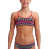 Maillot De Bain Funkita 2 Pièces Fille Fire Tribe Noir -Funky Trunks Soldes fire tribe