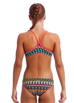 Maillot De Bain Funkita 2 Pièces Fille Fire Tribe Noir -Funky Trunks Soldes fire tribe1