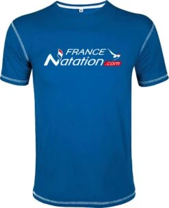 Tee Shirt Natation France Natation Mustang Bleu Royal