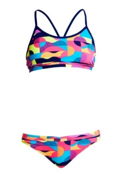 Maillot De Bain Funkita 2 Pièces Fille Mad Mist Rose -Funky Trunks Soldes fs02g mad mist 1699 0