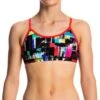 Maillot De Bain Funkita 2 Pièces Fille Test Signal Noir -Funky Trunks Soldes fs02g test signal 002