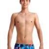 Maillot De Bain Funky Trunks Garçon Block Rock Bleu -Funky Trunks Soldes ft32b block rock 0811