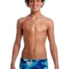 Maillot De Bain Funky Trunks Garçon Deep Impact Bleu -Funky Trunks Soldes ft32b deep impact 3 1