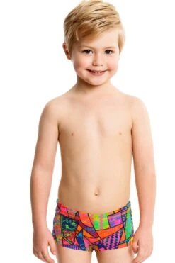 Maillot De Bain Funky Trunks Enfant Garçon Cubism Chaos Multicolore