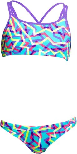 Maillot De Bain Funkita 2 Pièces Fille Mint Strips Violet -Funky Trunks Soldes funkita criss cross zweiteiliger bikini m dchen mint strips1920x1920