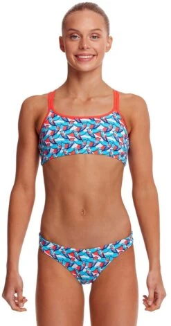 Maillot De Bain Funkita 2 Pièces Fille Swallowed Up Bleu