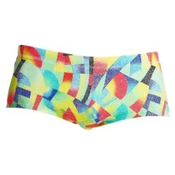 Maillot De Bain Funky Trunks Garçon Point Break Vert -Funky Trunks Soldes funky trunks plain front 4 0