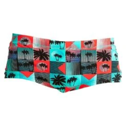 Maillot De Bain Funky Trunks Garçon Sunset Strip Vert -Funky Trunks Soldes funky trunks plain front 5 0