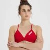 Haut Maillot De Bain Femme Arena Team Uni Rouge -Funky Trunks Soldes haut rouge face