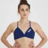 Haut Maillot De Bain Femme Arena Team Uni Bleu Foncé -Funky Trunks Soldes navy haut face