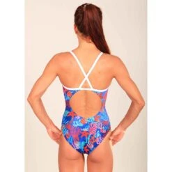Maillot De Bain De Natation Femme Mako Nereid Coral Blue -Funky Trunks Soldes nereid coral blue3