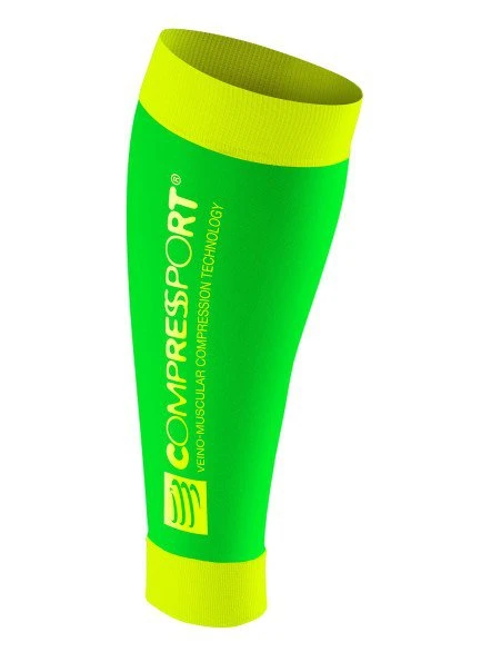 Compression Sportive Compressport Calf R2 V2 Fluo Green 3 Compression Sportive Compressport Calf R2 V2 Fluo Green