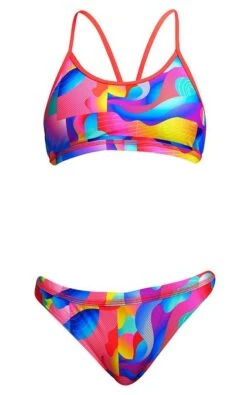 Maillot De Bain Funkita 2 Pièces Fille Racerback - Radar Rage -Funky Trunks Soldes radar rage girls 2p3