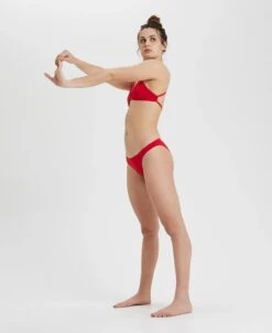 Haut Maillot De Bain Femme Arena Team Uni Rouge -Funky Trunks Soldes rouge entier 1