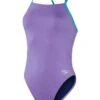 Maillot De Bain 1 Pièce SPEEDO Solid Lattice Back Swimsuit - Miami Lilac/ Aquarium -Funky Trunks Soldes sp1 0