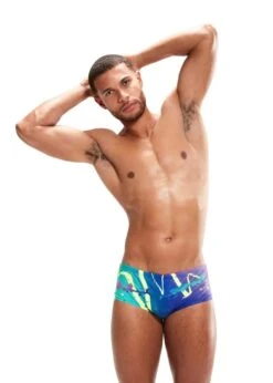 Maillot De Bain Homme SPEEDO Placement Digital 14cm Brief - Ammonite/ Miami Lilac/ Bright Zest/ Aquarium -Funky Trunks Soldes sp2 6