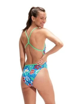 Maillot De Bain 1 Pièce SPEEDO Allover Digital Vback Swimsuit - Retro Floral -Funky Trunks Soldes sp3 3